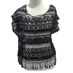 ANABELL fashion black lace top